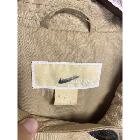 Michael Kors Women 5 Button Belted w/o Belt Collared Trench Coat Jacket Size XS - Picture 3 of 5